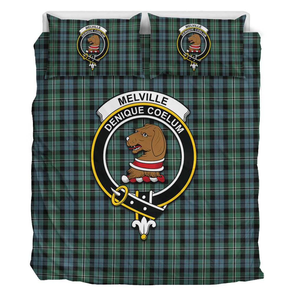 Melville Tartan Bedding Set with Family Crest - Tartan Vibes Clothing