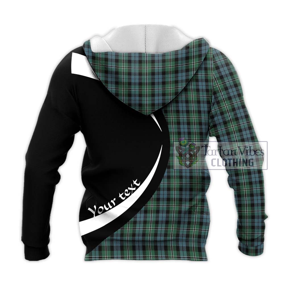 Melville Tartan Knitted Hoodie with Family Crest Circle Style - Tartan Vibes Clothing