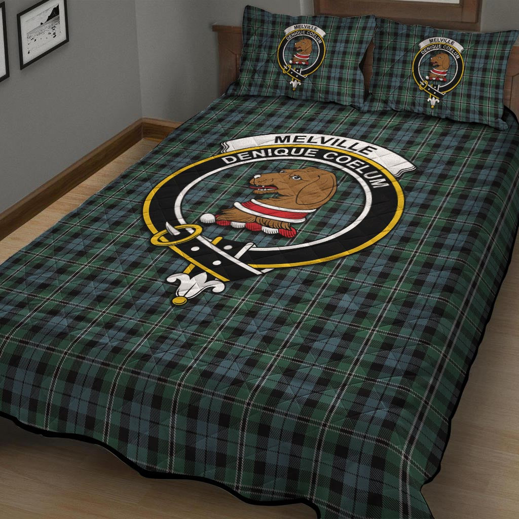 Melville Tartan Quilt Bed Set with Family Crest - Tartan Vibes Clothing