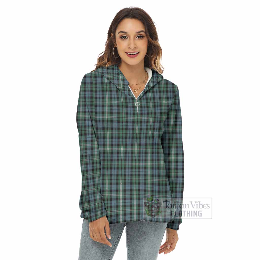 Melville Tartan Women's Borg Fleece Hoodie with Half Zip - Tartan Vibes Clothing