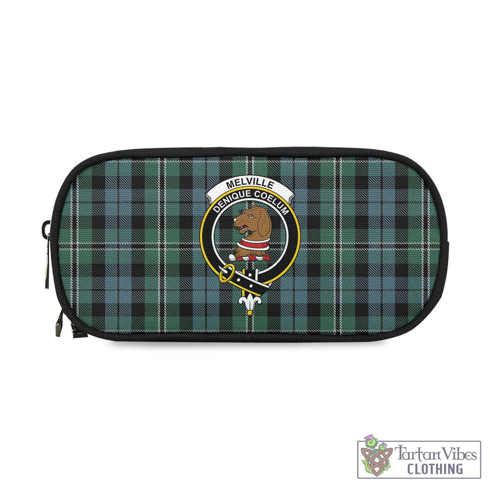 Melville Tartan Pen and Pencil Case with Family Crest - Tartan Vibes Clothing