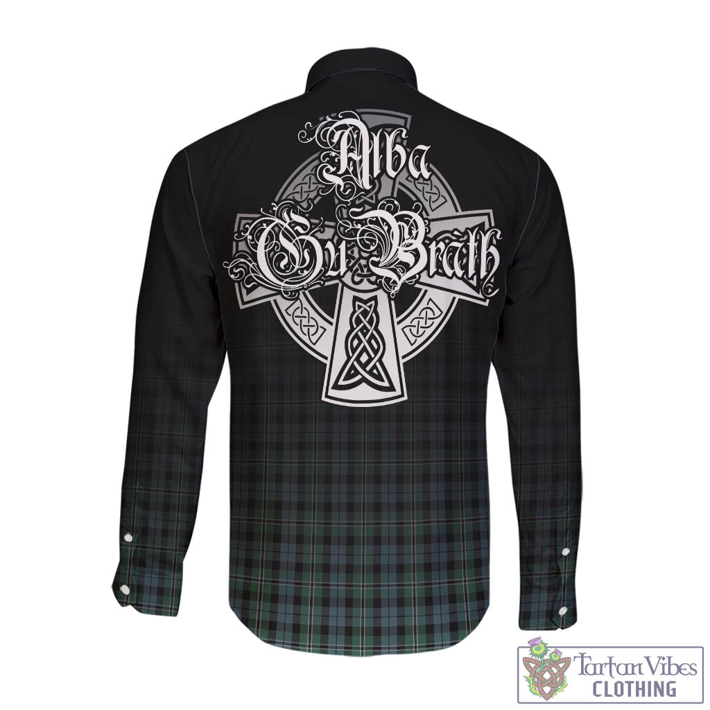 Melville Tartan Long Sleeve Button Up Featuring Alba Gu Brath Family Crest Celtic Inspired - Tartan Vibes Clothing