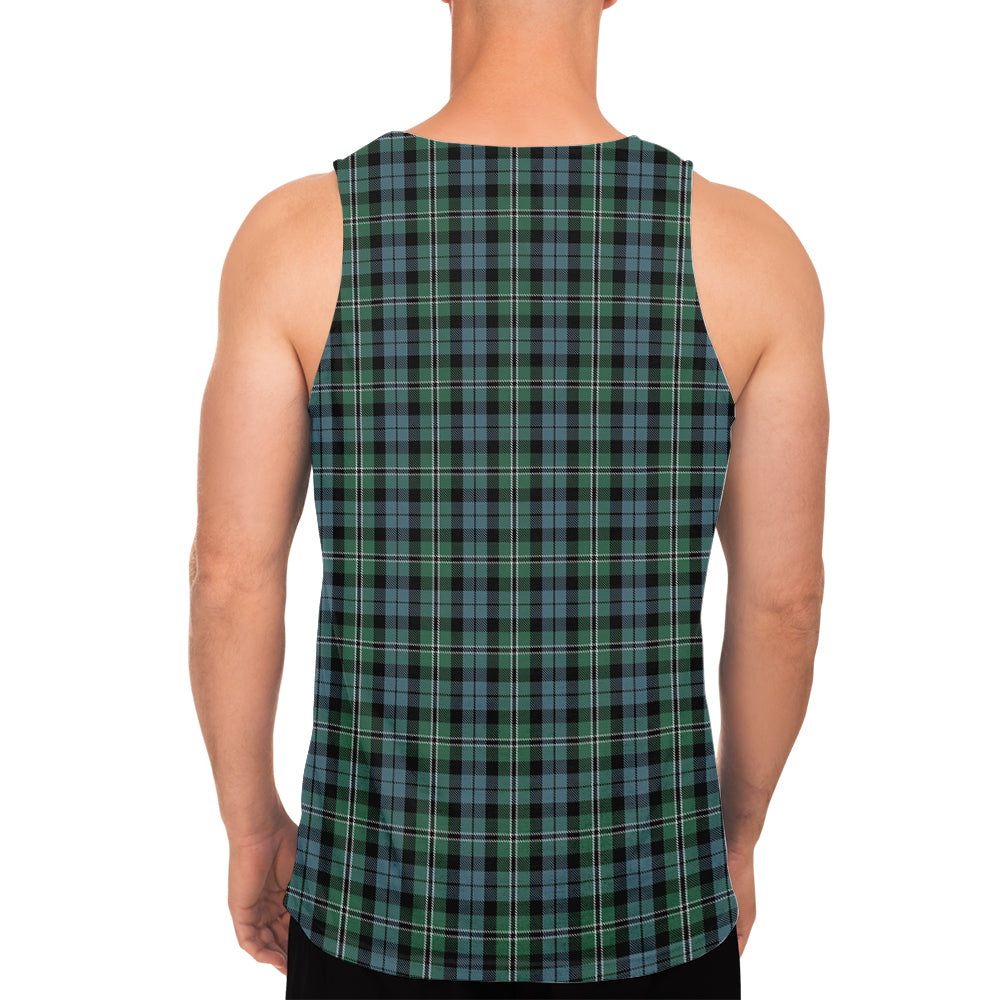 Melville Tartan Mens Tank Top with Family Crest - Tartan Vibes Clothing