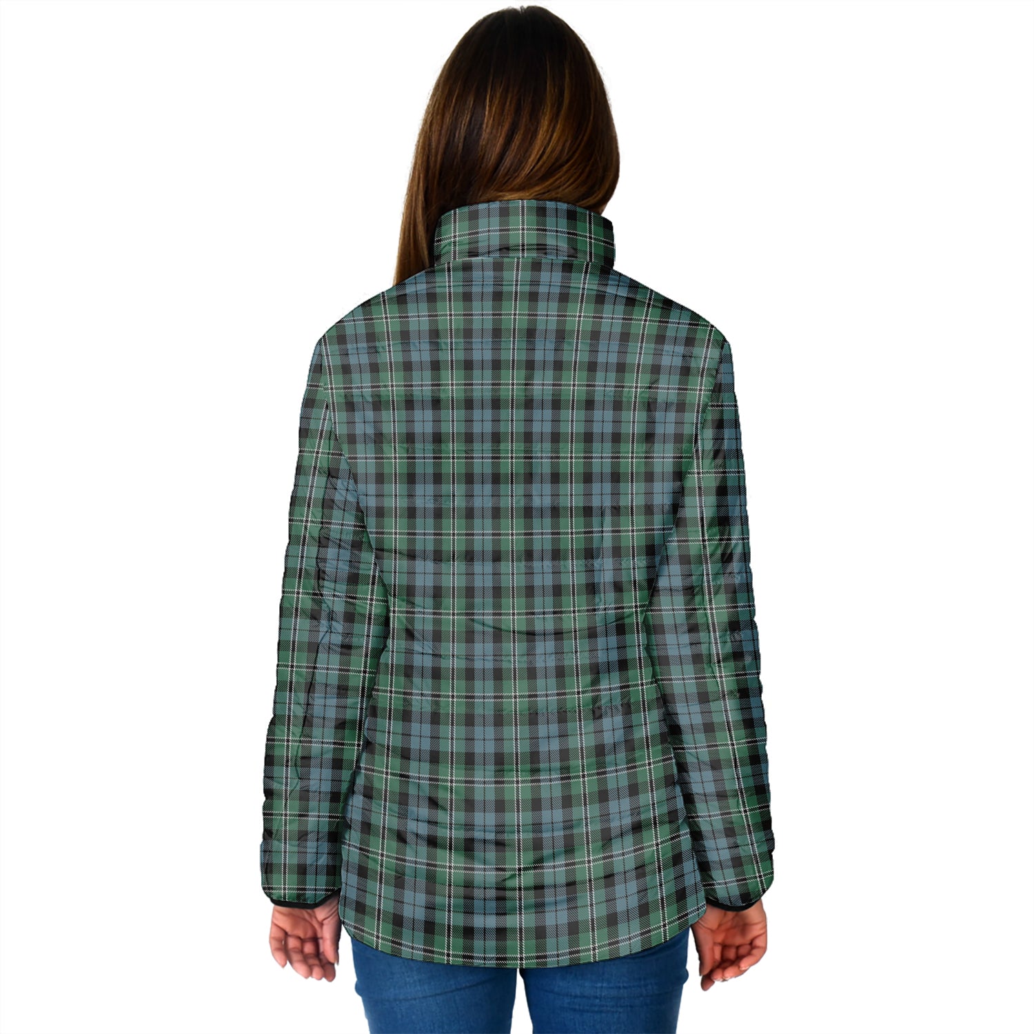 Melville Tartan Padded Jacket with Family Crest - Tartan Vibes Clothing