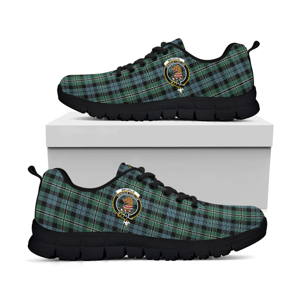 Melville Tartan Sneakers with Family Crest - Tartan Vibes Clothing