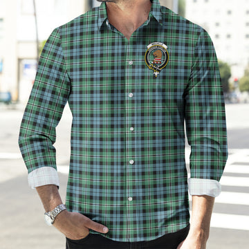 Melville Ancient Tartan Long Sleeve Button Up Shirt with Family Crest