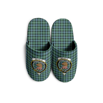 Melville Ancient Tartan Home Slippers with Family Crest