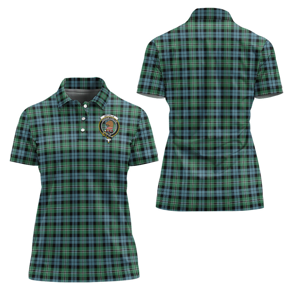 melville-ancient-tartan-polo-shirt-with-family-crest-for-women