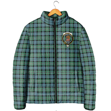 Melville Ancient Tartan Padded Jacket with Family Crest