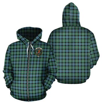 Melville Ancient Tartan Hoodie with Family Crest