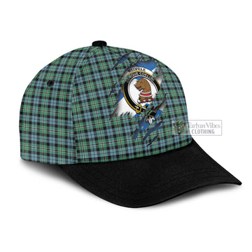 Melville Ancient Tartan Classic Cap with Family Crest In Me Style