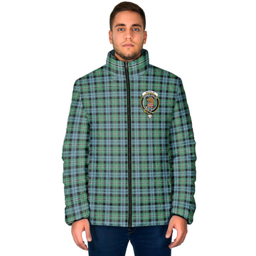 Melville Ancient Tartan Padded Jacket with Family Crest