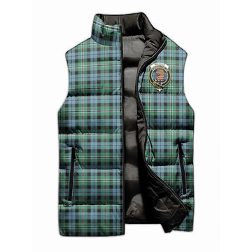 Melville Ancient Tartan Sleeveless Puffer Jacket with Family Crest