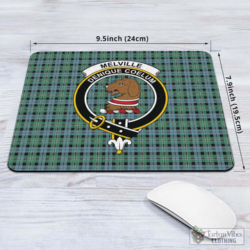 Melville Ancient Tartan Mouse Pad with Family Crest