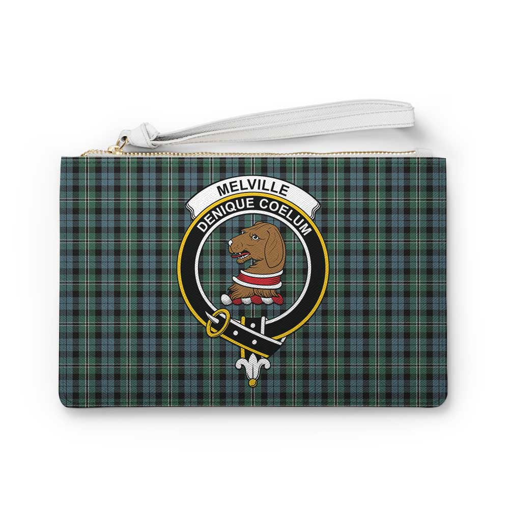 Tartan Vibes Clothing Melville Family Crest Tartan Clutch Bag