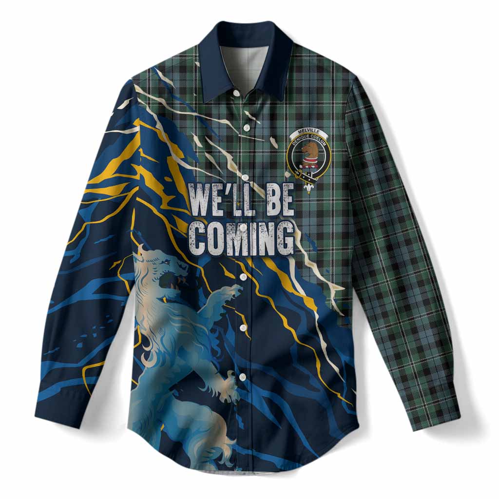 Melville Scotland Tartan Women Casual Shirt WC2026 Football - We'll Be Coming