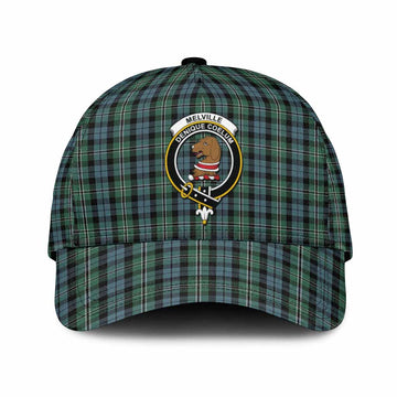 Melville Tartan Classic Cap with Family Crest