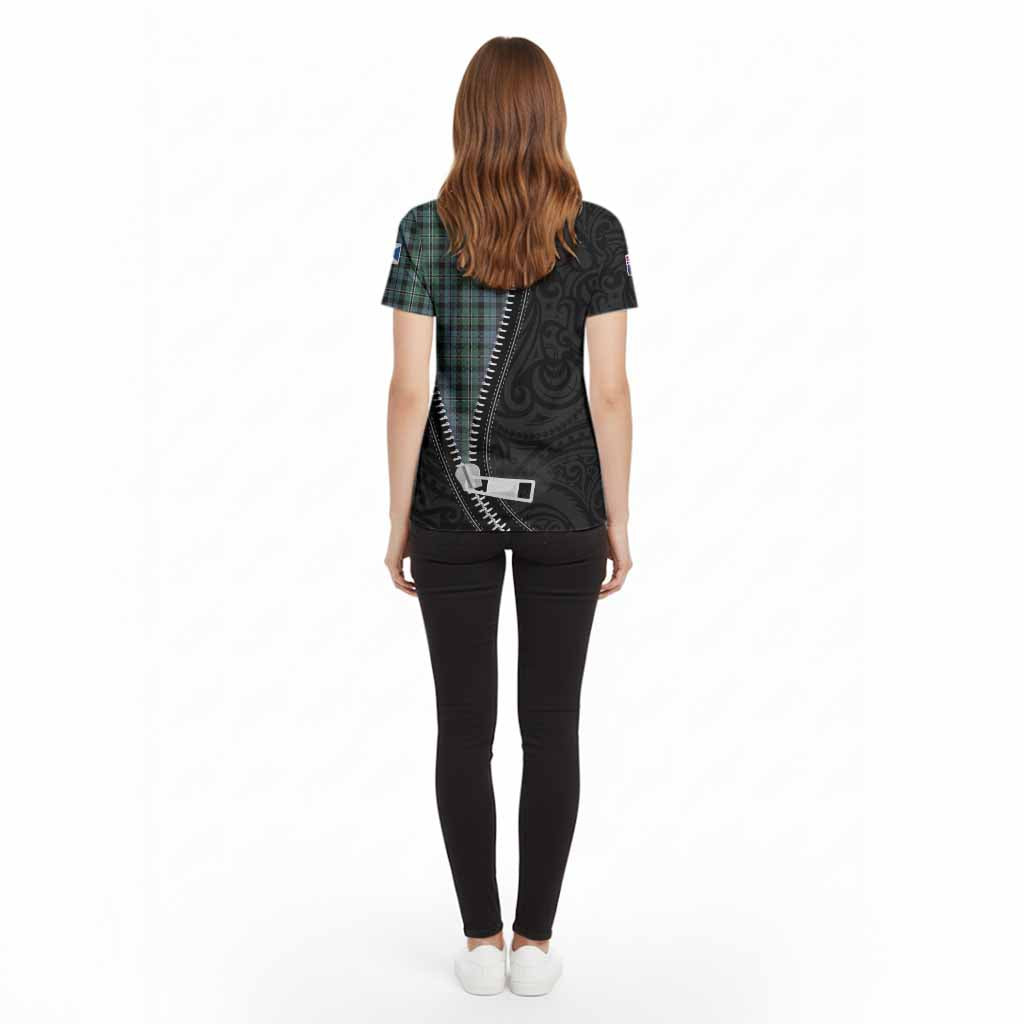 Melville Tartan Cotton T-shirt New Zealand Pattern Unique Zipper Stylized