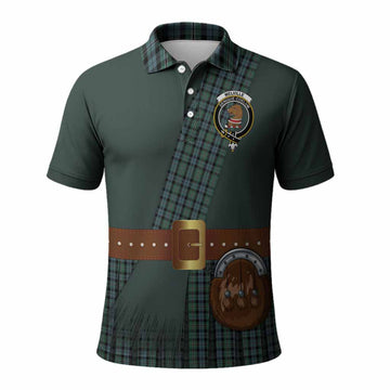 Melville Tartan Crest Polo Shirt Kilt Costume Style