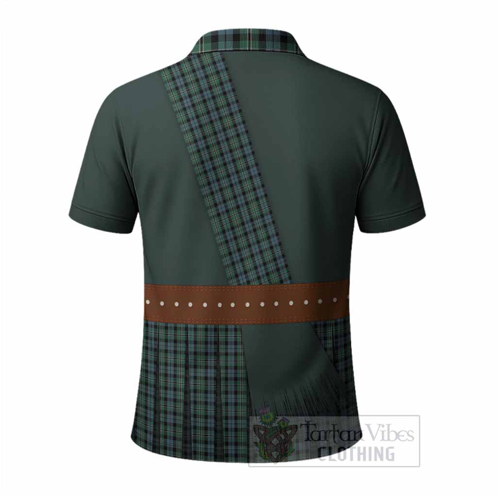 Melville Tartan Crest Polo Shirt Kilt Costume Style