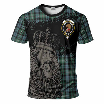 Melville Tartan Crest T-Shirt Crowned Lion Heritage Style