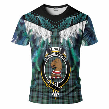 Melville Tartan Crest T-Shirt New Zealand Maori Korowai Cloak