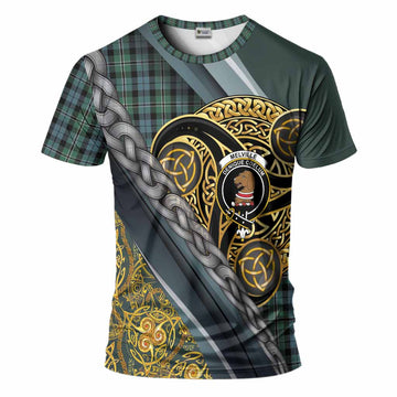 Melville Tartan Crest T-Shirt Scottish Triskele Celtic