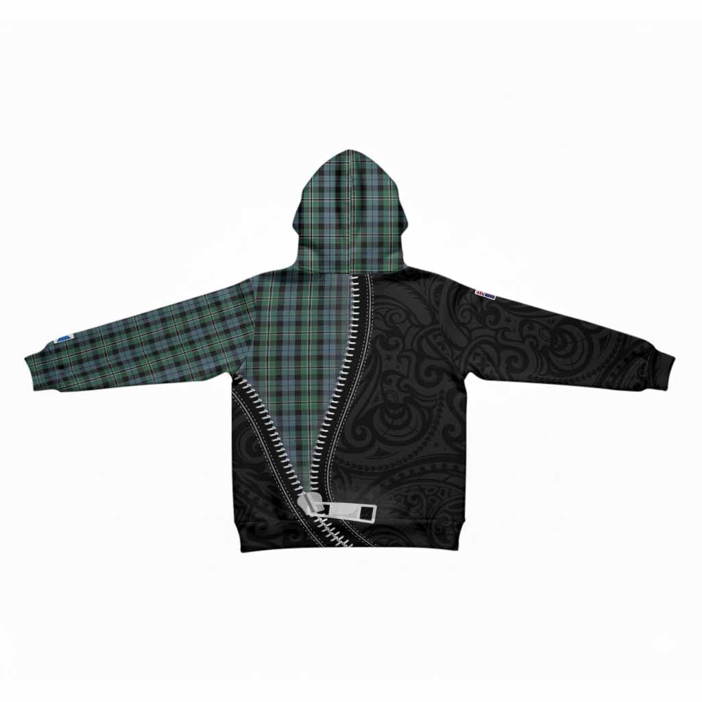 Melville Tartan Kid Hoodie New Zealand Pattern Unique Zipper Stylized