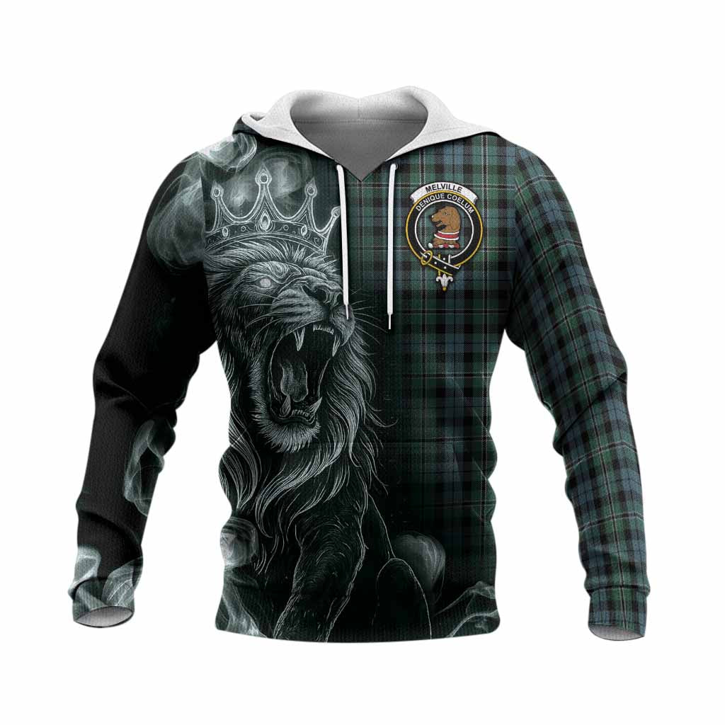 Melville Tartan Knitted Hoodie Roaring Lion Heritage