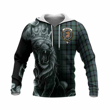 Melville Tartan Knitted Hoodie Roaring Lion Heritage