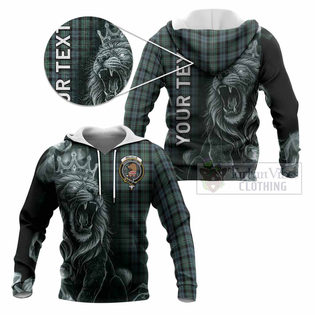Melville Tartan Knitted Hoodie Roaring Lion Heritage