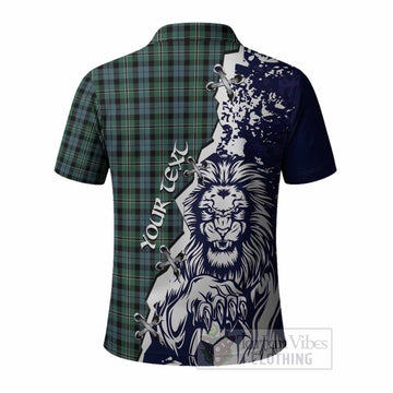 Melville Tartan Scottish Polo Shirt Angry Lion With Soccer Ball Style