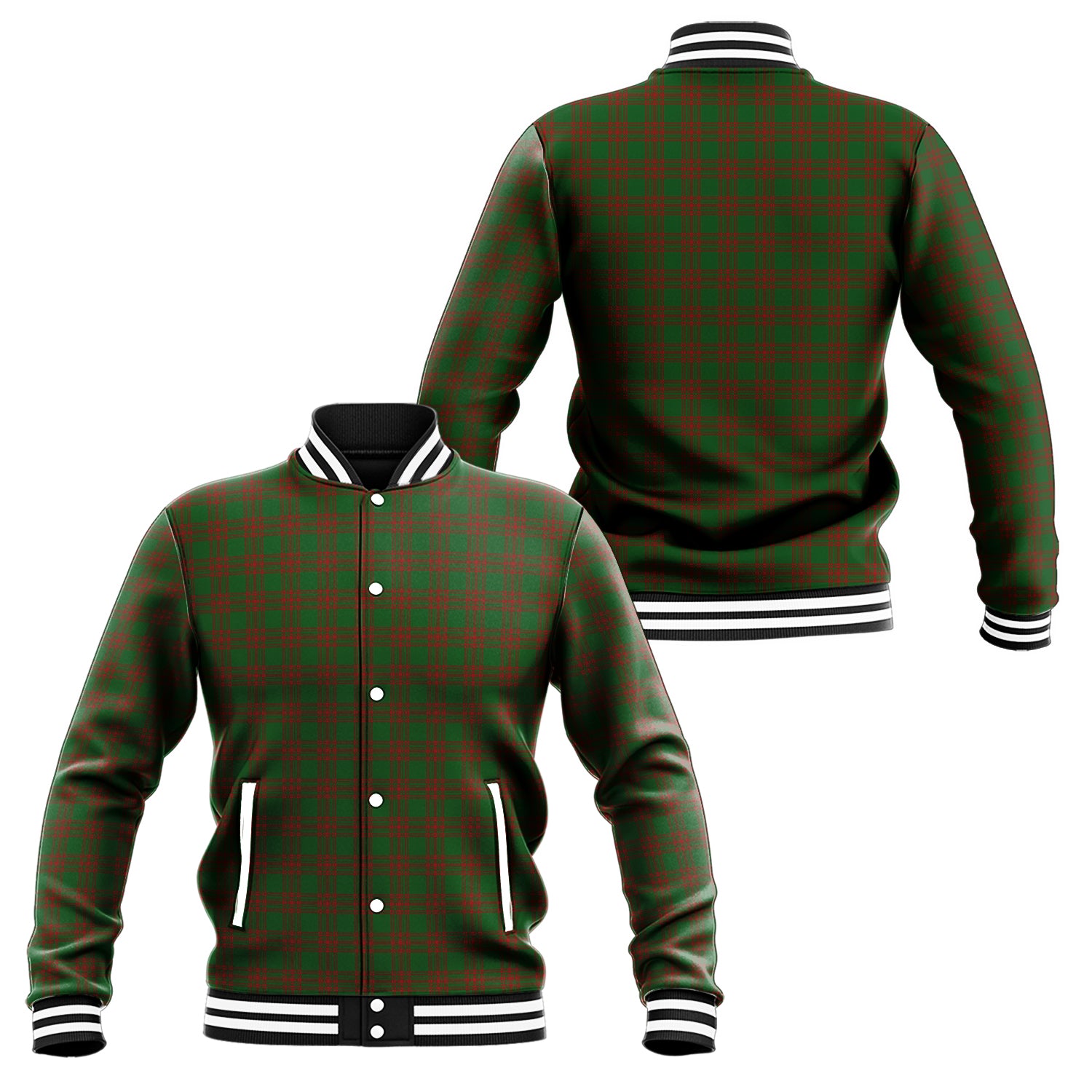 Menzies Tartan Baseball Jacket Unisex - Tartan Vibes Clothing