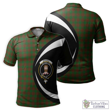 Menzies Tartan Men's Polo Shirt with Family Crest Circle Style Kid - Tartan Vibes Clothing