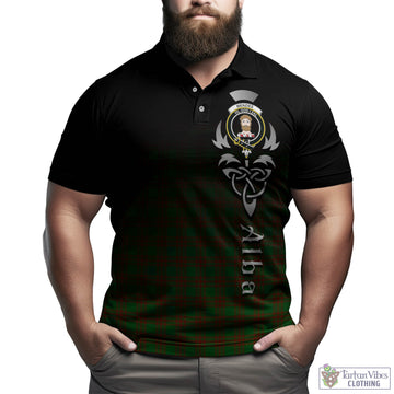 Menzies Tartan Polo Shirt Featuring Alba Gu Brath Family Crest Celtic Inspired
