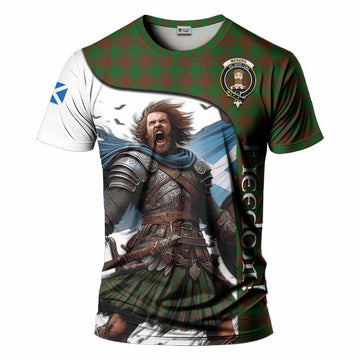 Menzies Crest Tartan T-Shirt Inspired by the Freedom of Scottish Warrior Kid's Shirt - Tartan Vibes Clothing