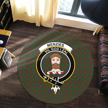 menzies-tartan-round-rug-with-family-crest
