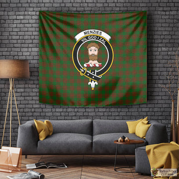 Menzies Tartan Tapestry Wall Hanging and Home Decor for Room with Family Crest