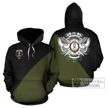 Menzies Tartan Hoodie with Family Crest and Military Logo Style Zip Hoodie - Tartan Vibes Clothing