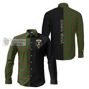 Menzies Tartan Long Sleeve Button Shirt with Family Crest and Half Of Me Style Men's Shirt S - Tartanvibesclothing Shop