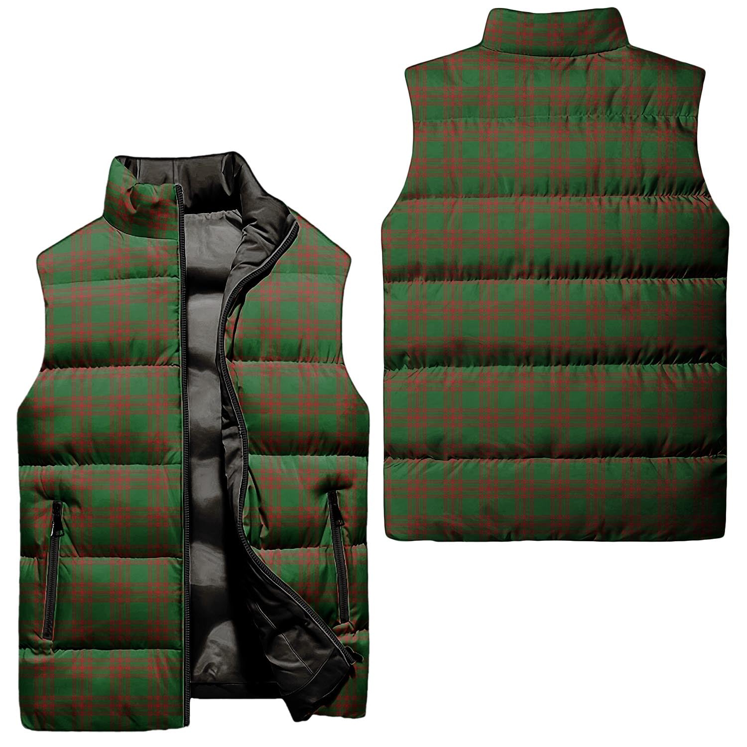 Menzies Tartan Sleeveless Puffer Jacket Unisex - Tartan Vibes Clothing