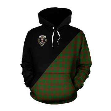 Menzies Tartan Cotton Hoodie with Family Crest and Military Logo Style Pullover Hoodie XS - Tartan Vibes Clothing