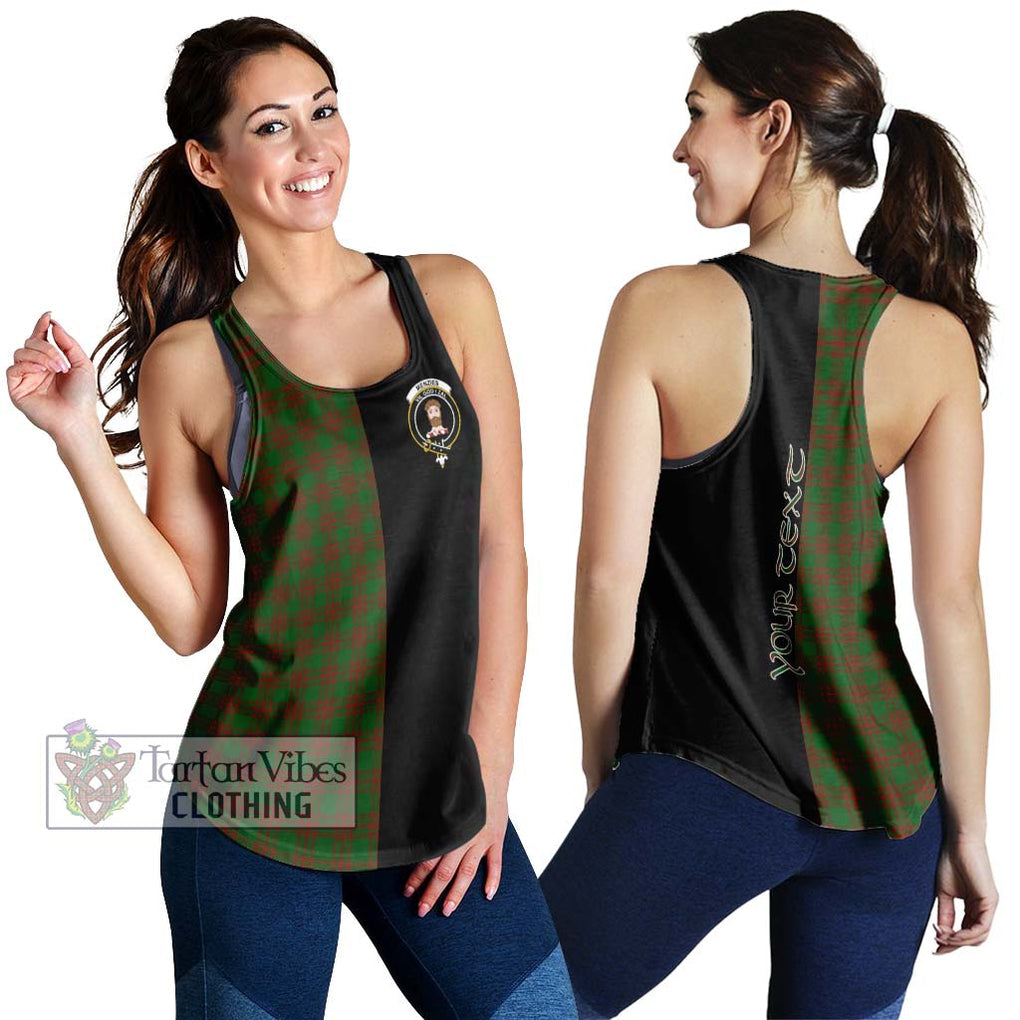 Menzies Tartan Women's Racerback Tanks with Family Crest and Half Of Me Style 4XL - Tartanvibesclothing Shop