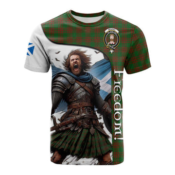 Menzies Crest Tartan Cotton T-shirt Inspired by the Freedom of Scottish Warrior Kid's Shirt - Tartan Vibes Clothing
