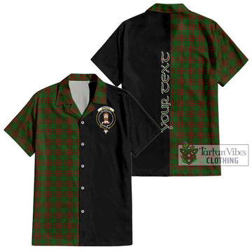 Menzies Tartan Hawaiian Shirt with Family Crest and Half Of Me Style Kid - Tartan Vibes Clothing
