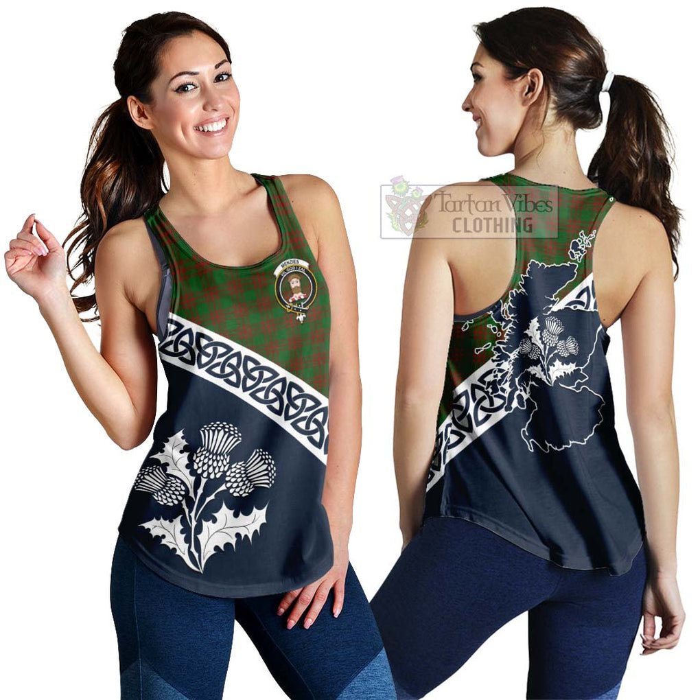 Menzies Tartan Women's Racerback Tanks Featuring Thistle and Scotland Map 4XL - Tartan Vibes Clothing