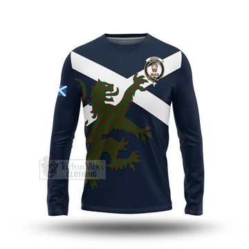 Menzies Tartan Lion Rampant Long Sleeve T-Shirt Proudly Display Your Heritage with Alba Gu Brath and Clan Name Unisex - Tartan Vibes Clothing