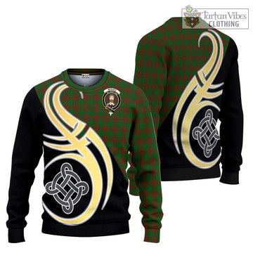 Menzies Tartan Ugly Sweater with Family Crest and Celtic Symbol Style Unisex - Tartan Vibes Clothing
