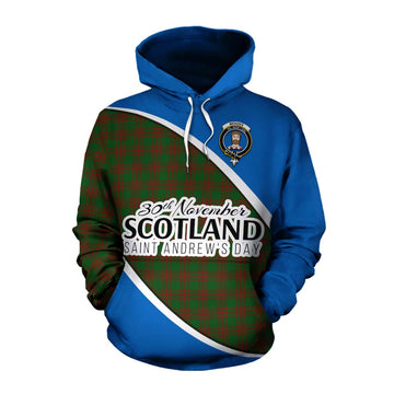 Menzies Family Crest Tartan Cotton Hoodie Celebrate Saint Andrew's Day in Style Pullover Hoodie XS - Tartan Vibes Clothing
