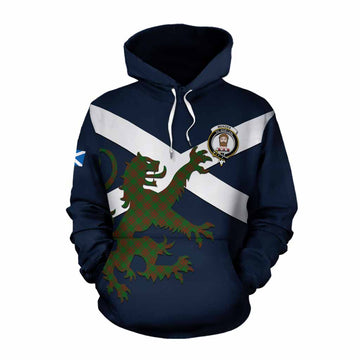 Menzies Tartan Lion Rampant Cotton Hoodie Proudly Display Your Heritage with Alba Gu Brath and Clan Name Pullover Hoodie XS - Tartan Vibes Clothing